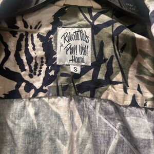 Roberta Oaks x POW WOW collab? Hawaii Printed Shirt - Olive, Black, Cream